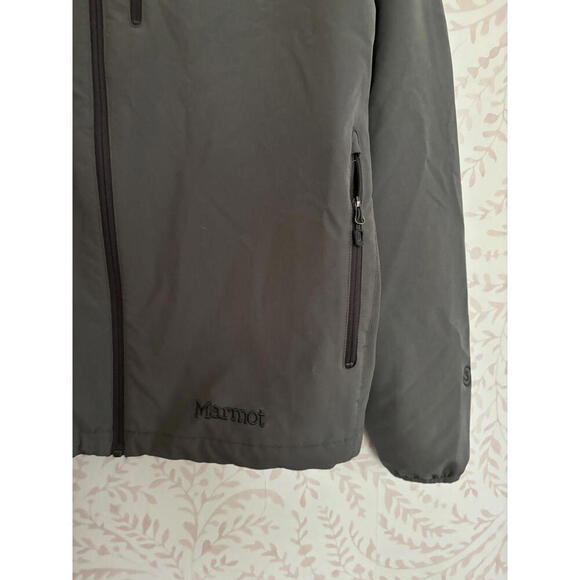 FALL CLEARANCE EUC Marmot Lightweight Gray Jacket with Gartner Logo M MED - Picture 4 of 9